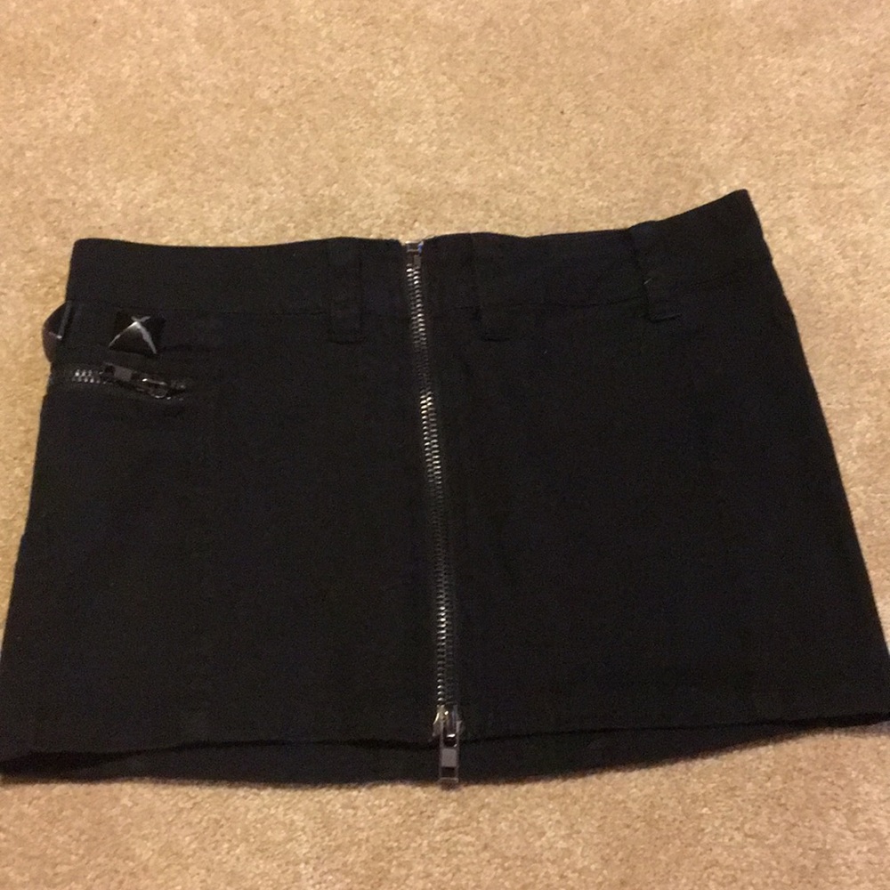 Black Mini Jean skirt